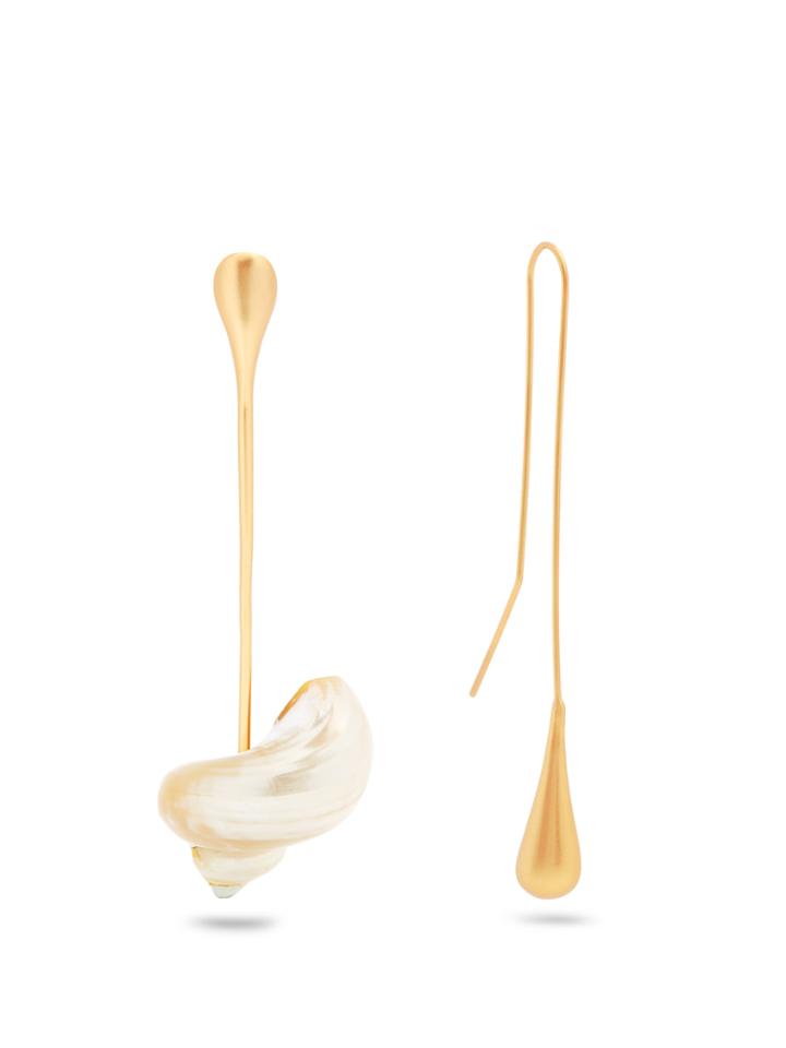 Albus Lumen X Ryan Storer Asymmetric Shell-drop Earrings