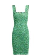 Matchesfashion.com Rhode - Jasmine Floral Print Shirred Dress - Womens - Green Print