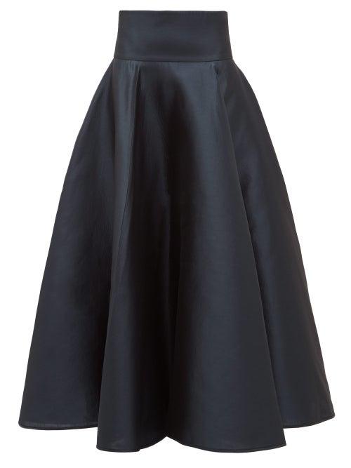 Matchesfashion.com Carl Kapp - Ophelia Structured Mikado Skirt - Womens - Navy