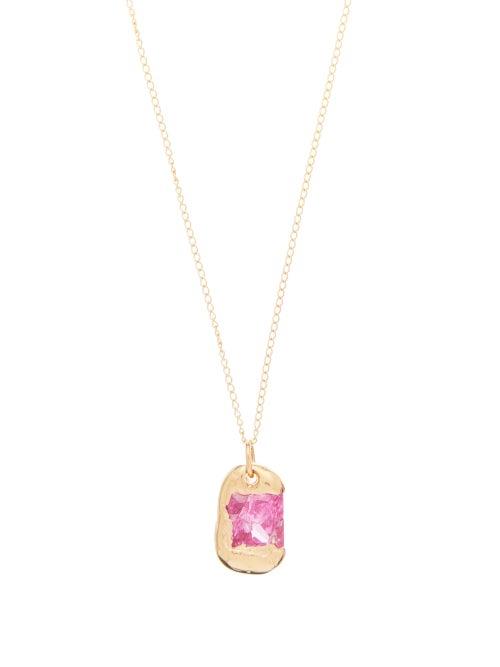 Matchesfashion.com Bleue Burnham - The Rose Sapphire & Gold Necklace - Mens - Gold Multi