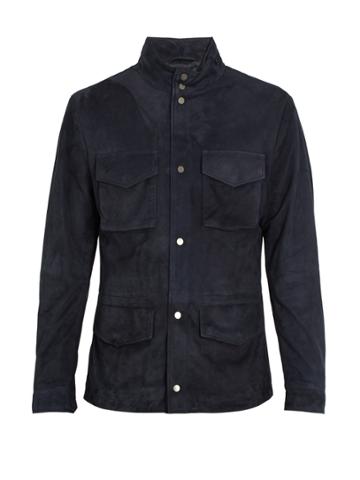 Thom Sweeney Hooded Suede Jacket