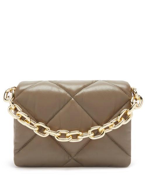 Stand Studio - Brynn Small Quilted-leather Shoulder Bag - Womens - Khaki