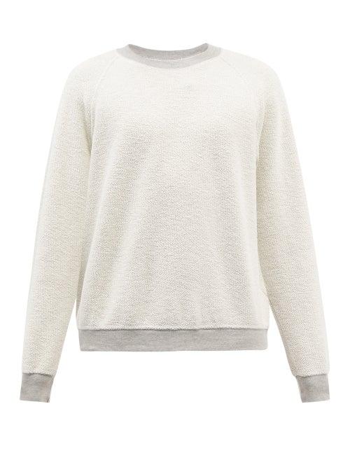 Les Tien - Crew-neck Brushed-back Cotton Sweatshirt - Mens - Grey