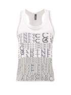 Matchesfashion.com Adidas By Stella Mccartney - Logo Print Mesh Back Tank Top - Womens - White