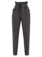 Matchesfashion.com Isabel Marant Toile - Vittoria Checked Trousers - Womens - Dark Grey