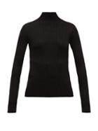 Matchesfashion.com Versace - High Neck Ribbed Sweater - Womens - Black