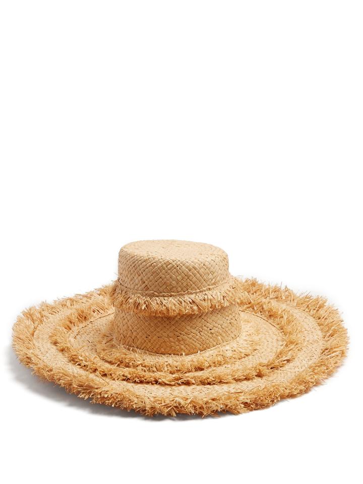 Lola Hats Oasis Raffia-pompom Hat