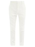 Matchesfashion.com Aldo Maria Camillo - Front-pleated Slim-leg Wool Trousers - Mens - Cream