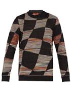 Matchesfashion.com Missoni - Checked Space Dyed Knitted Sweater - Mens - Black Multi