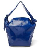 Matchesfashion.com Isabel Marant - Eewa Patent Leather Shoulder Bag - Womens - Blue