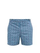 Matchesfashion.com Frescobol Carioca - Tile-print Tailored Swim Shorts - Mens - Blue Multi