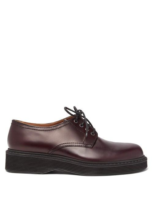 Matchesfashion.com Marni - Leather Derby Shoes - Mens - Burgundy