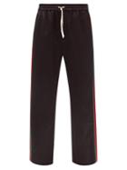Mens Rtw Gucci - Gg-logo Web-stripe Cotton-blend Trousers - Mens - Black