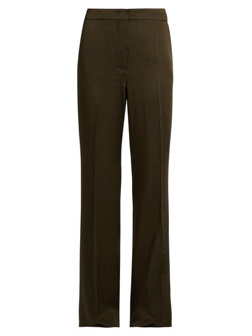 Matchesfashion.com Sportmax - Omar Trousers - Womens - Dark Green