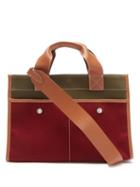 Rue De Verneuil - Reporter M Gabardine Tote Bag - Womens - Burgundy Multi