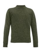 Matchesfashion.com Schnayderman's - Crew Neck Mohair Blend Sweater - Mens - Green