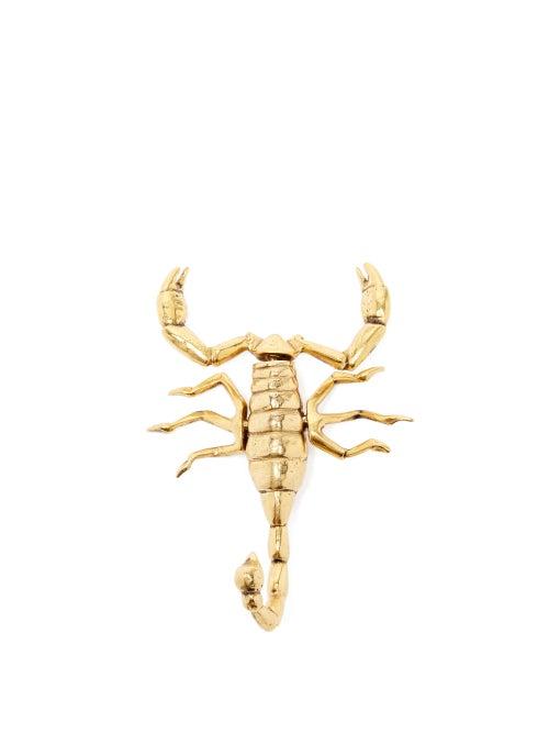 Saint Laurent - Scorpion Brooch - Womens - Gold