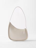The Row - Half Moon Leather Shoulder Bag - Womens - White