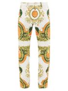 Matchesfashion.com Casablanca - Orange Baroque-print Denim Jeans - Mens - Orange