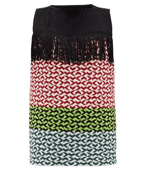 Matchesfashion.com Namacheko - Suuyka Fringed Cotton-blend Vest - Mens - Red Multi
