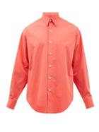 Umit Benan B+ - Cotton-blend Poplin Shirt - Mens - Red
