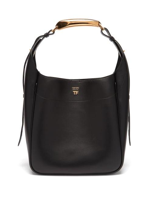 Tom Ford - Bianca Metal-handle Leather Shoulder Bag - Womens - Black