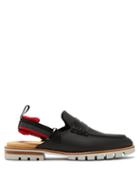 Matchesfashion.com Fendi - Leather Loafer Sandals - Mens - Brown