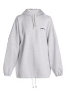 Matchesfashion.com Balenciaga - Oversized Cotton Blend Hooded Sweatshirt - Womens - Light Grey