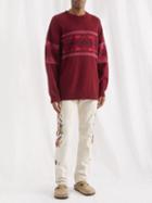 Isabel Marant - Alrick Fair-isle Wool Sweater - Mens - Red