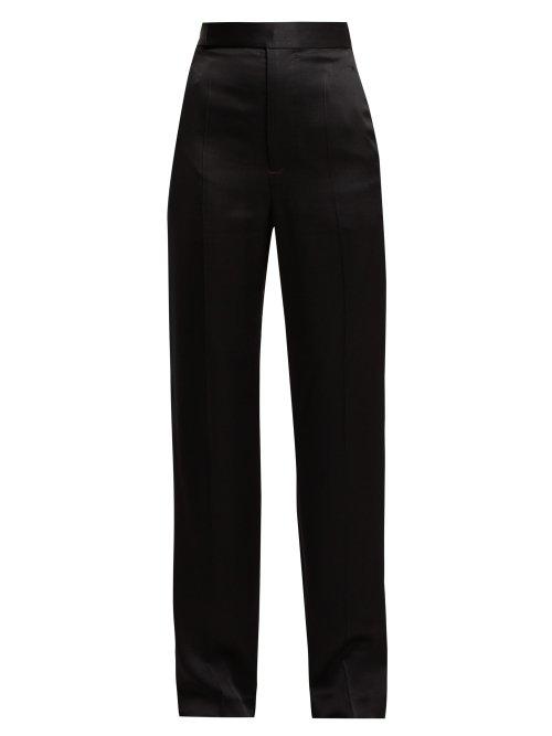 Matchesfashion.com Haider Ackermann - Kuiper High Waisted Satin Trousers - Womens - Black