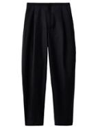Matchesfashion.com Totme - Pleated Flannel Trousers - Womens - Black