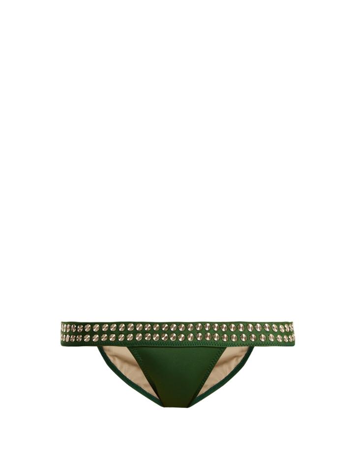 Norma Kamali Stud-band Bikini Bottoms