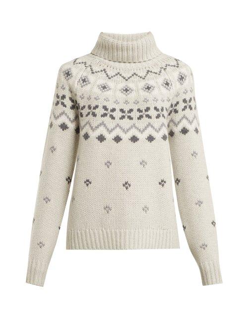 Matchesfashion.com Bogner - Sinta Roll Neck Cashmere Sweater - Womens - Light Grey