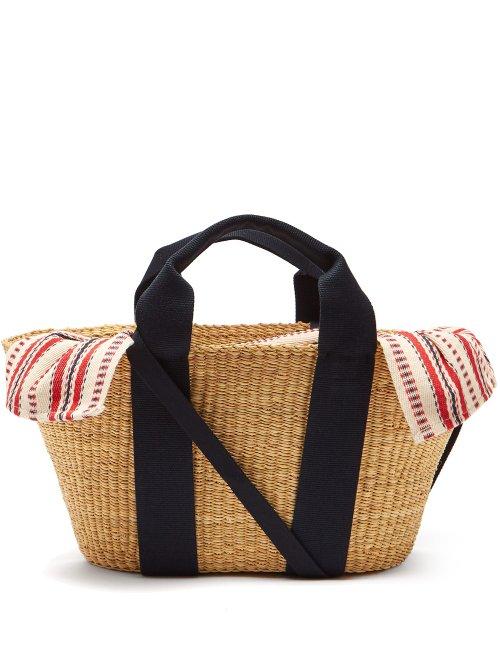 Matchesfashion.com Muu - George Woven Straw Basket Bag - Womens - Red Multi