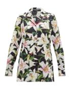 Matchesfashion.com Dolce & Gabbana - Lilium Print Cotton Poplin Pyjama Shirt - Womens - Black Print