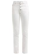 Matchesfashion.com Balenciaga - Tube High Rise Straight Leg Jeans - Womens - White
