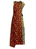 Matchesfashion.com Proenza Schouler - Floral Asymmetric Midi Dress - Womens - Orange Multi