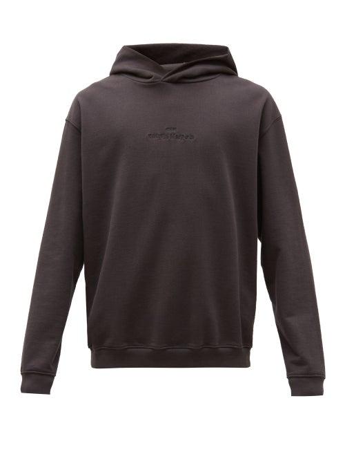 Maison Margiela - Logo-embroidered Jersey Hooded Sweatshirt - Mens - Black