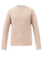 Acne Studios - Kowhai Embroidered Wool Sweater - Mens - Light Pink