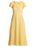 Matchesfashion.com Gioia Bini - Tina Crepe Dress - Womens - Yellow