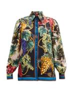 Matchesfashion.com Dolce & Gabbana - Into The Woods-print Silk-twill Shirt - Womens - Multi