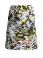 Matchesfashion.com Erdem - Hayden Fassett Dream Print Mini Skirt - Womens - Blue Multi
