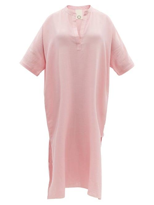Ladies Beachwear Marrakshi Life - V-neck Cotton Kaftan - Womens - Pink