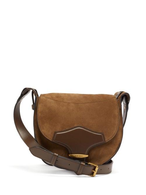 Matchesfashion.com Isabel Marant - Bosty Suede And Leather Shoulder Bag - Womens - Khaki