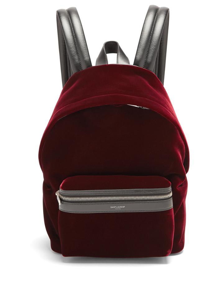 Saint Laurent City Velvet Backpack