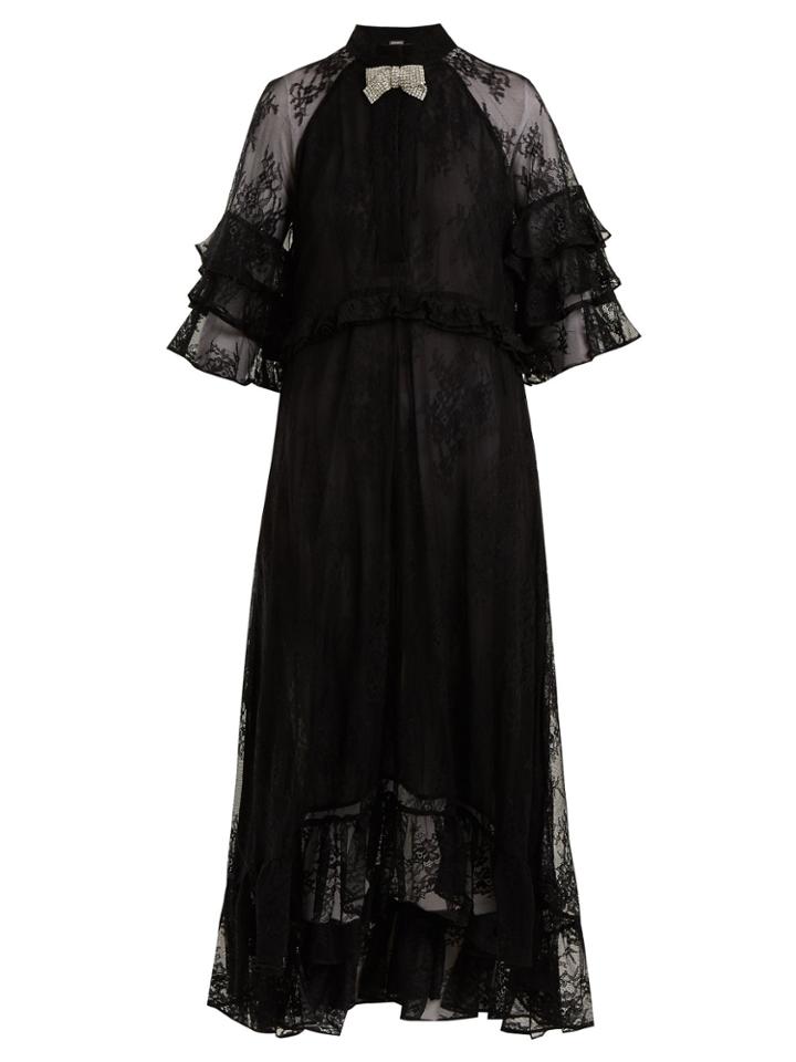 Dodo Bar Or Rossano Ruffle-trimmed Lace Dress