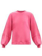 Ladies Rtw Ganni - Software Organic Cotton-blend Sweatshirt - Womens - Pink