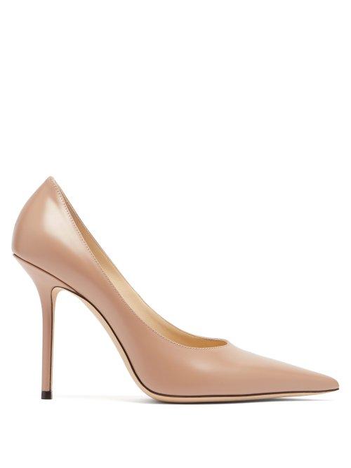 Matchesfashion.com Jimmy Choo - Ava 100 Leather Pumps - Womens - Nude