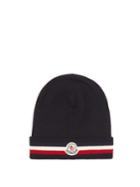 Moncler Striped Wool Beanie Hat