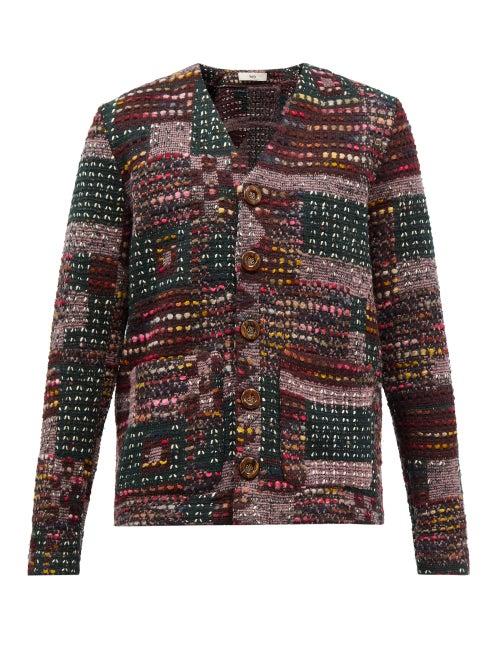 Sfr - Gote Patchwork-effect Cardigan - Mens - Multi